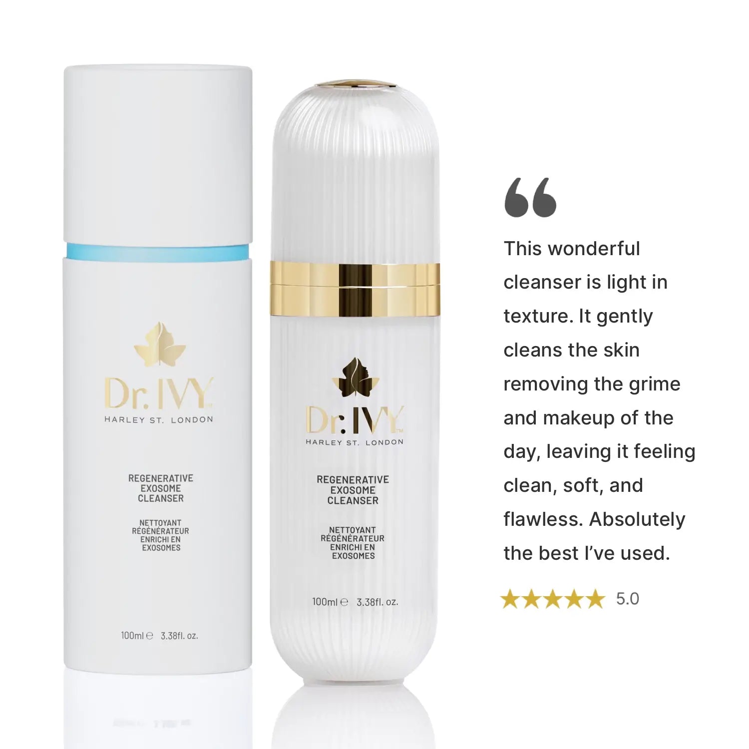 Exosome cleanser suitable for face and neck — Dr Ivy skincare