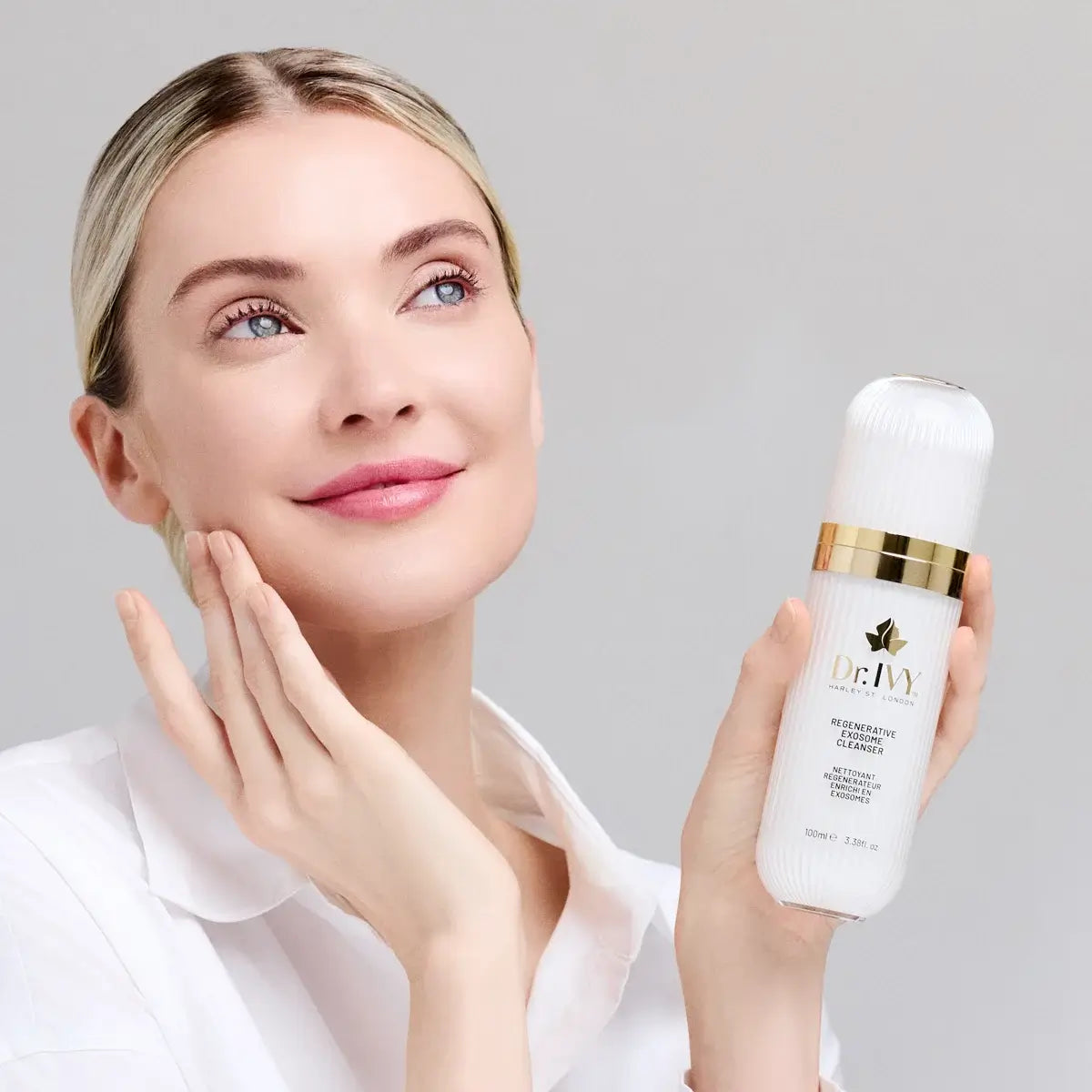 Dr Ivy Exosome Cleanser texture — gentle daily exosome cleanser for all skin types